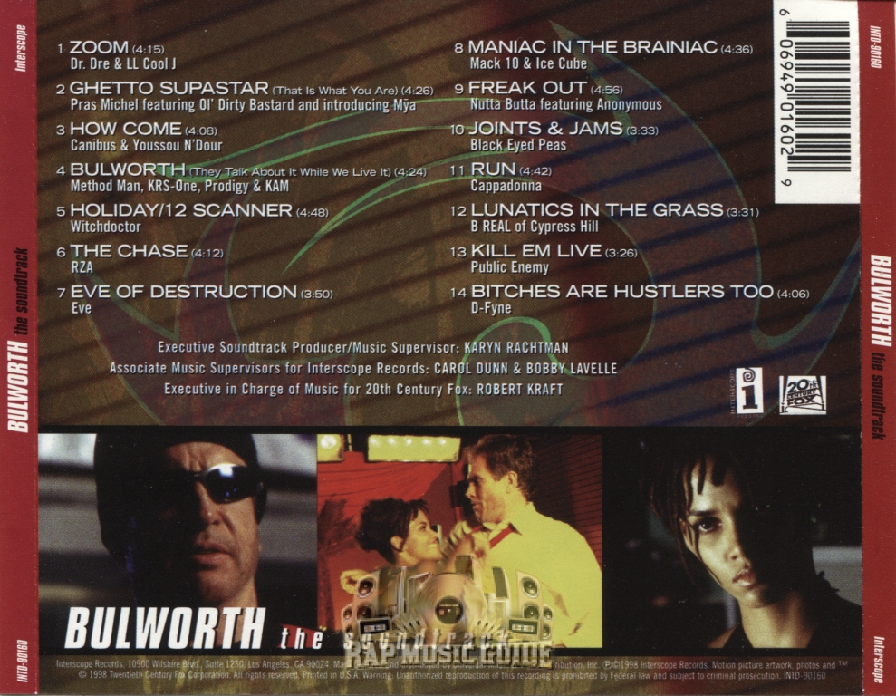 Various Artists - Bulworth: The Soundtrack: CD | Rap Music Guide